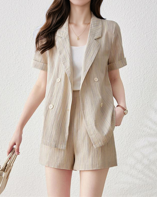Lila Soft Linen Short Set