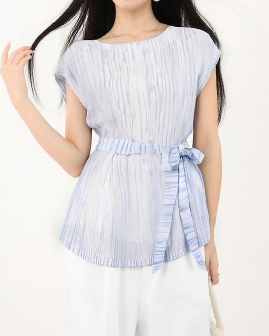 Meryl Flow Stripe Waist Blouse