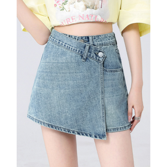 Lina Wrap Detail Denim Skort