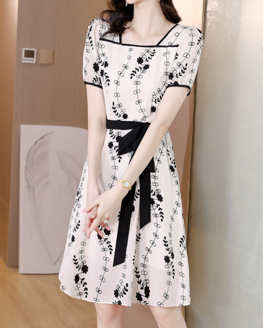 Viola Garden Trim Midi Dress