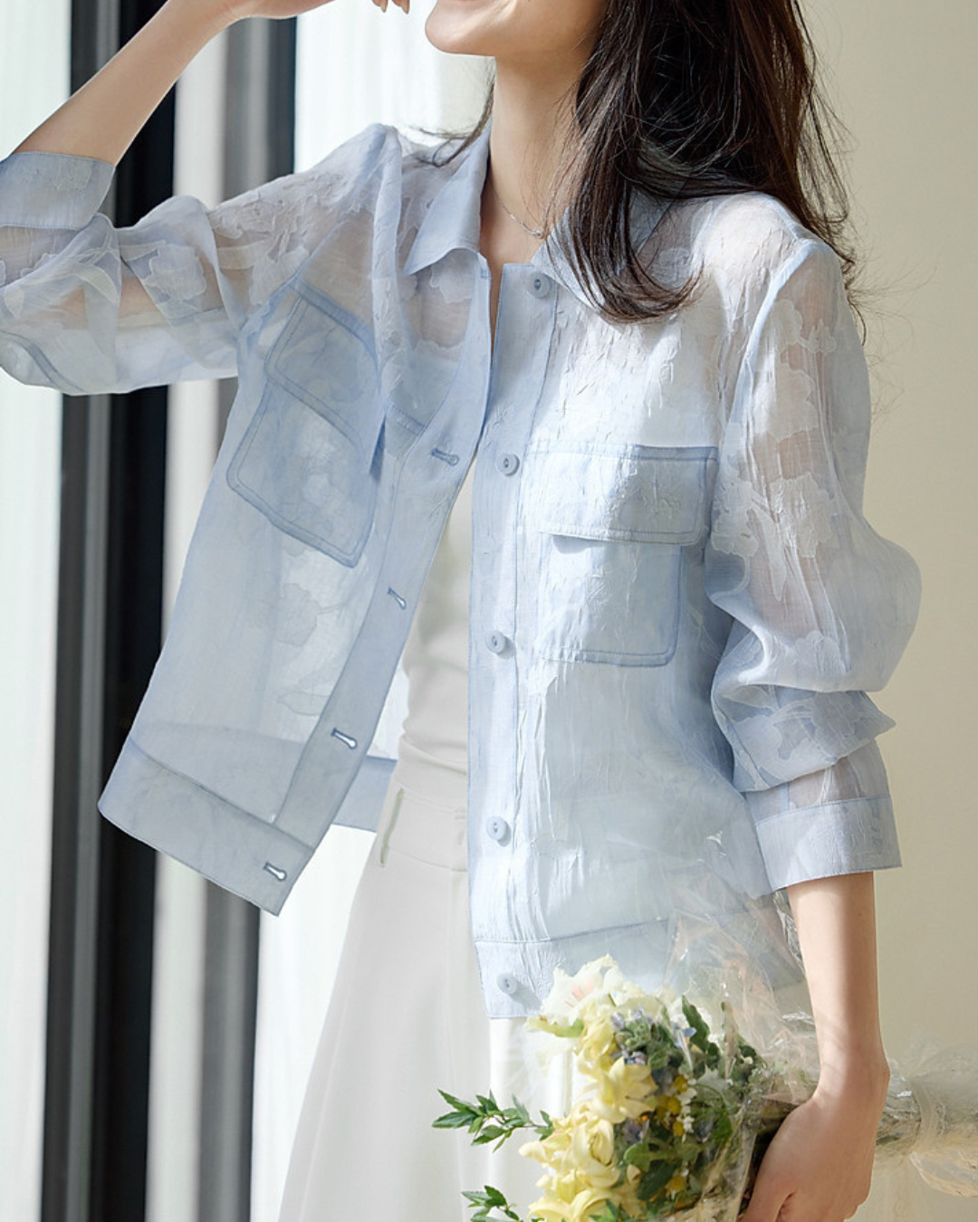 Liora Whisper Sheer Layer Shirt