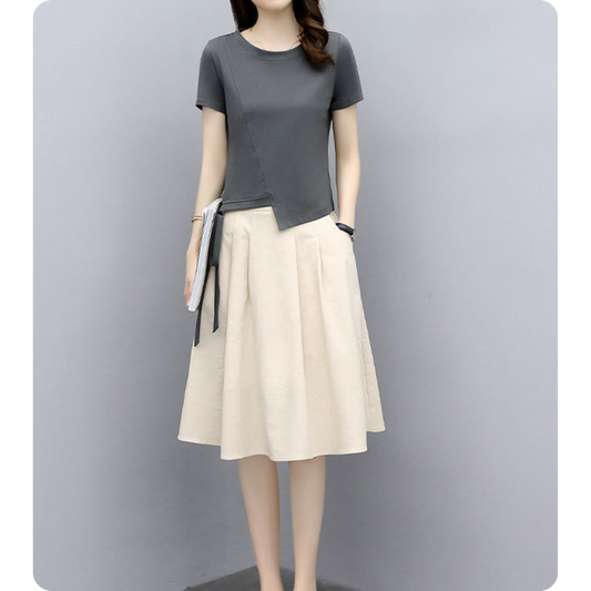 Lina Soft Tie Pleat Set