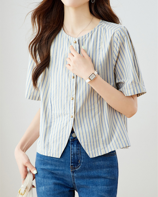 Mila Drift Stripe Button Shirt
