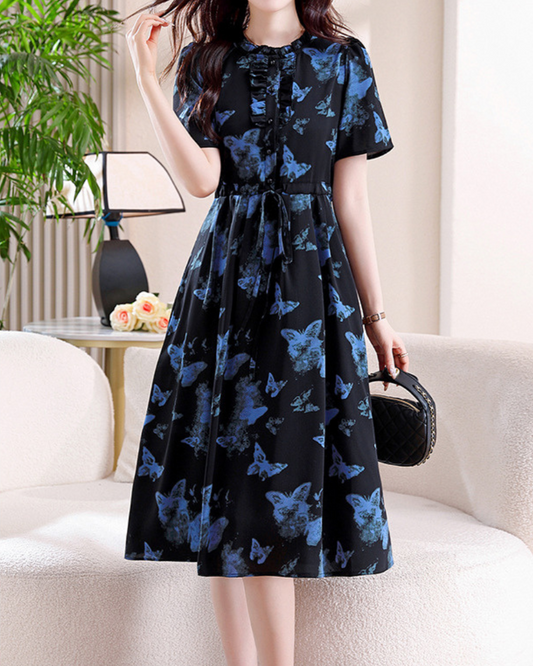 Mira Float Butterfly Midi Dress