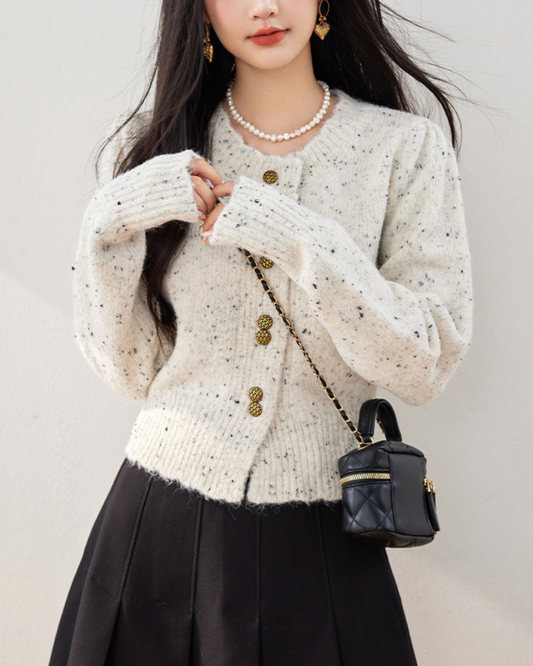 Mera Tweed Soft Knit Cardigan