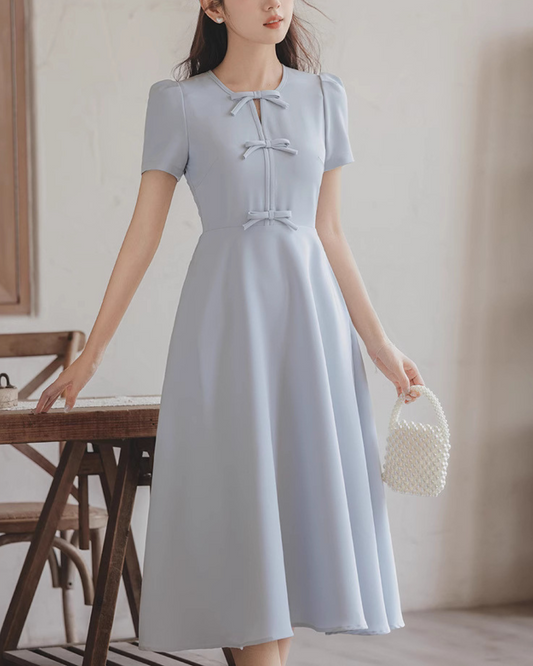 Lilou Soft Ribbon Midi Dress