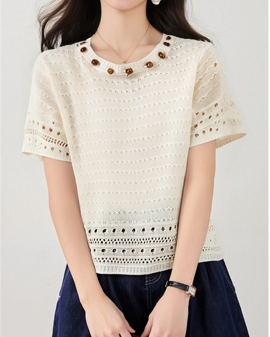 Siena Bead Soft Knit Tee