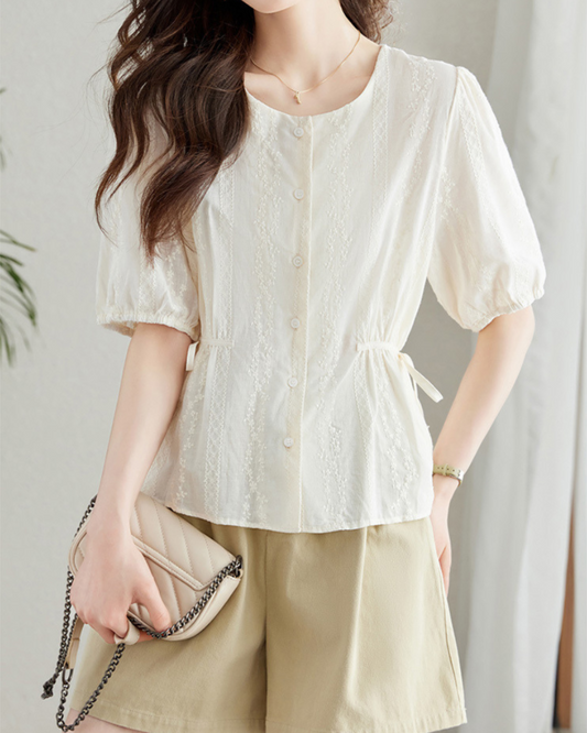 Clara Lace Waist Blouse