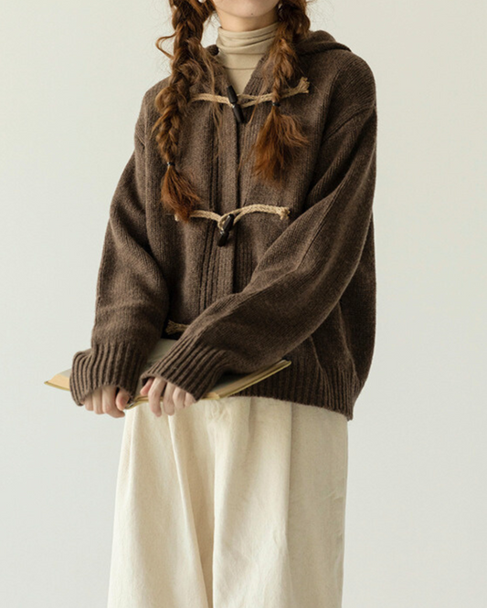 Aster Knot Soft Hooded Knit
