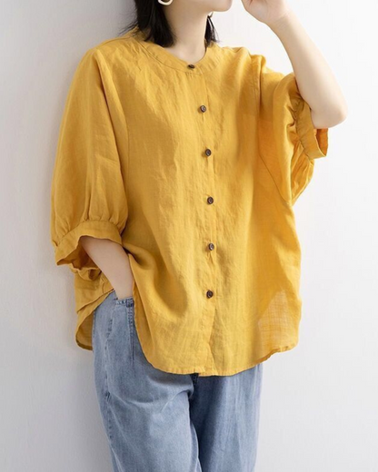 Luna Bloom Soft Puff Sleeve Blouse