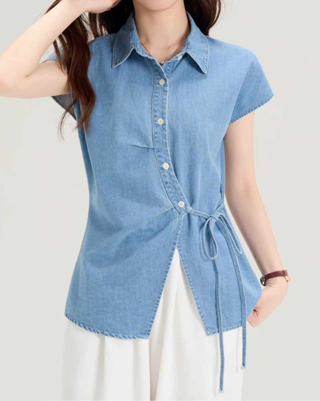 Mira Ease Side Tie Shirt