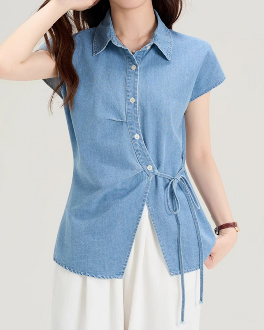 Mira Ease Side Tie Shirt