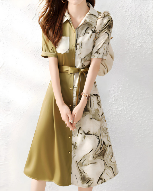 Sienna Flow Panel Shirt Dress