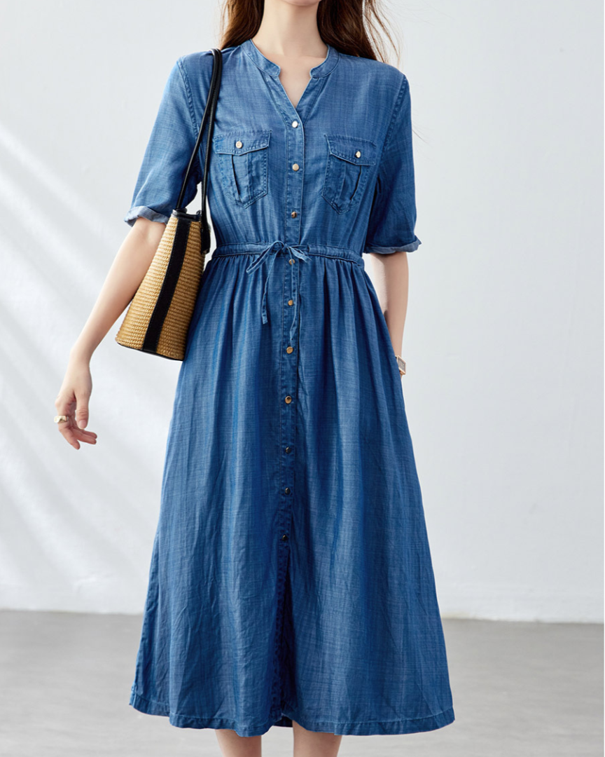 Isla Ease Pocket Shirt Dress