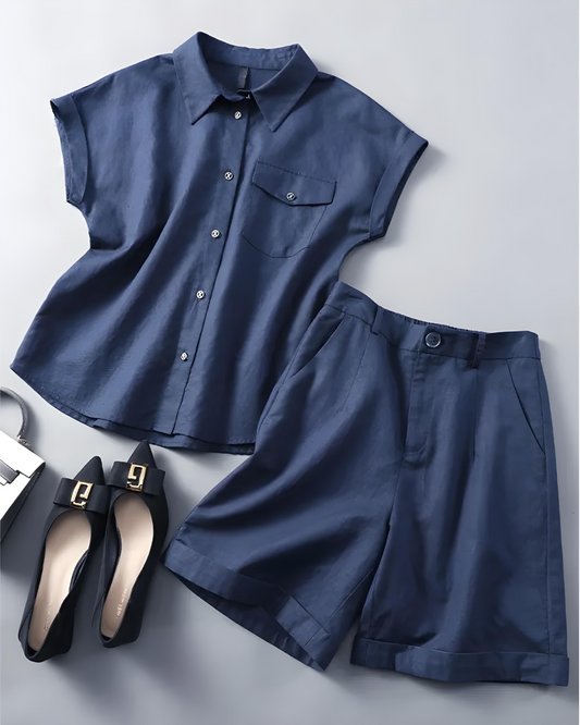 Mira Crisp Collar Short Set