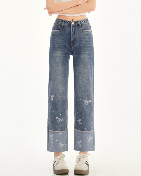Livia Soft Bow Cuff Denim