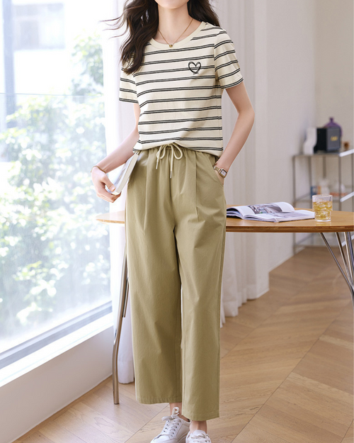 Olive Stripe Ease Set