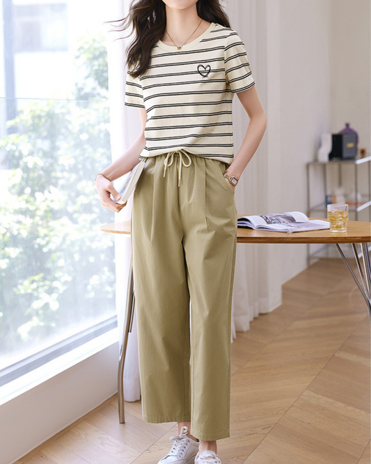 Olive Stripe Ease Set