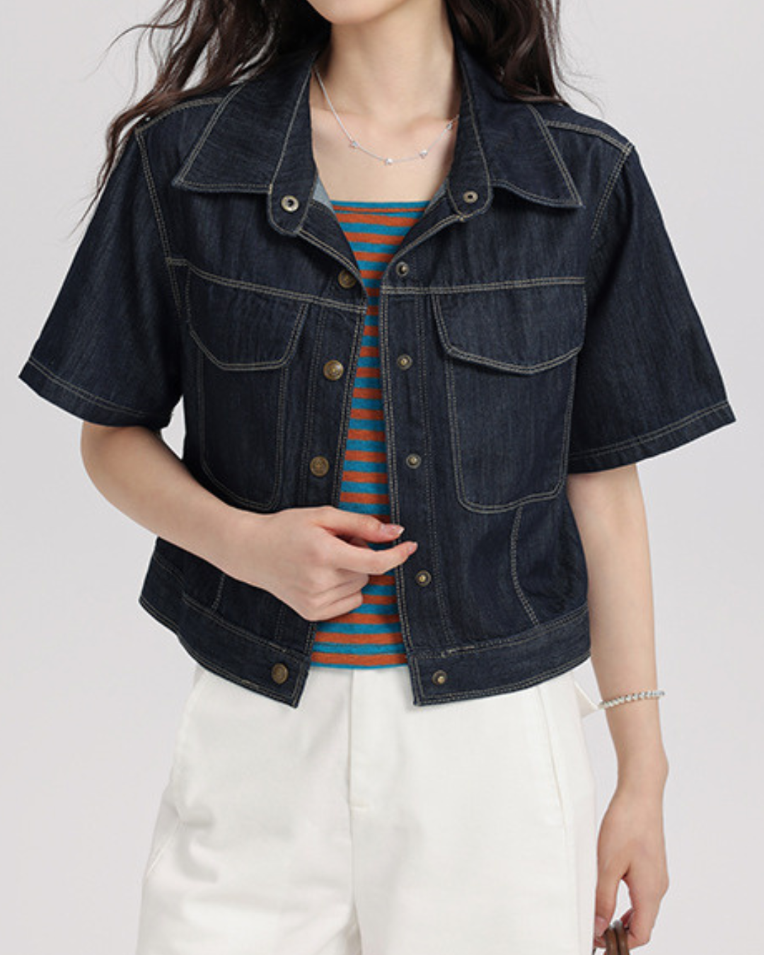 Nina Ease Indigo Denim Shirt