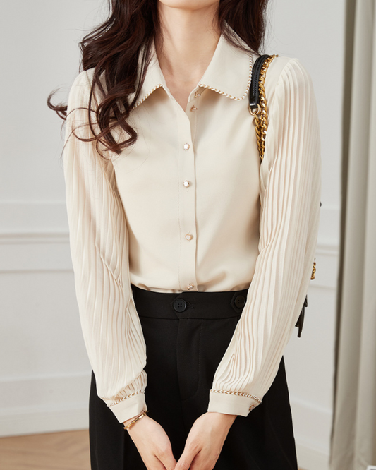 Aira Lapel Soft Collar Blouse
