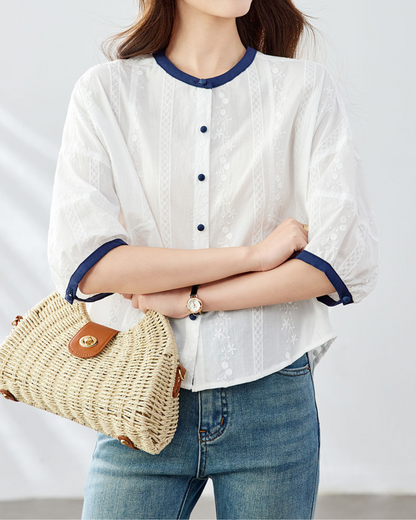 Flora Edge Calm Blouse