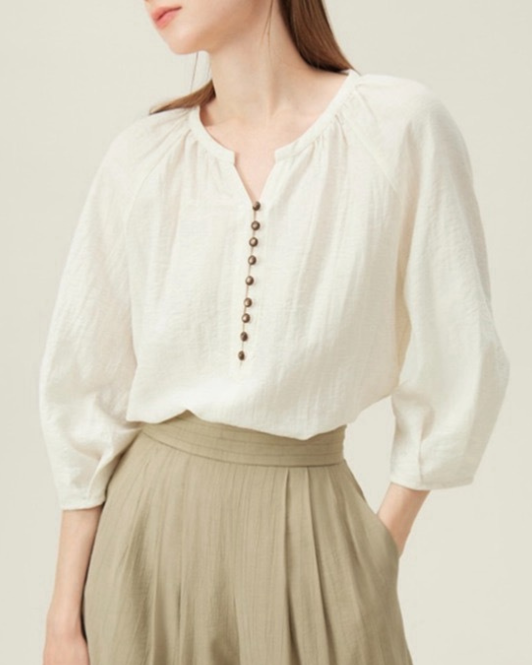 Maelle Calm Button Blouse