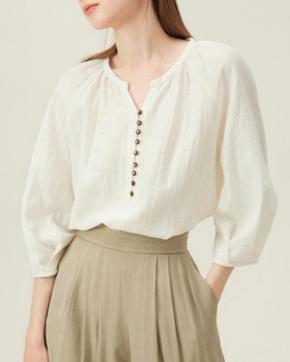 Maelle Calm Button Blouse