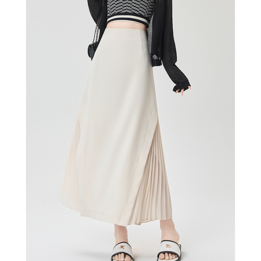 Lina Sheer Panel Midi Skirt