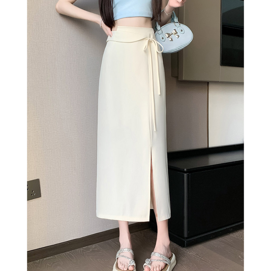 Clea Wrap Tie Midi Skirt