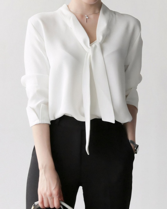Adele Tie Soft Collar Blouse