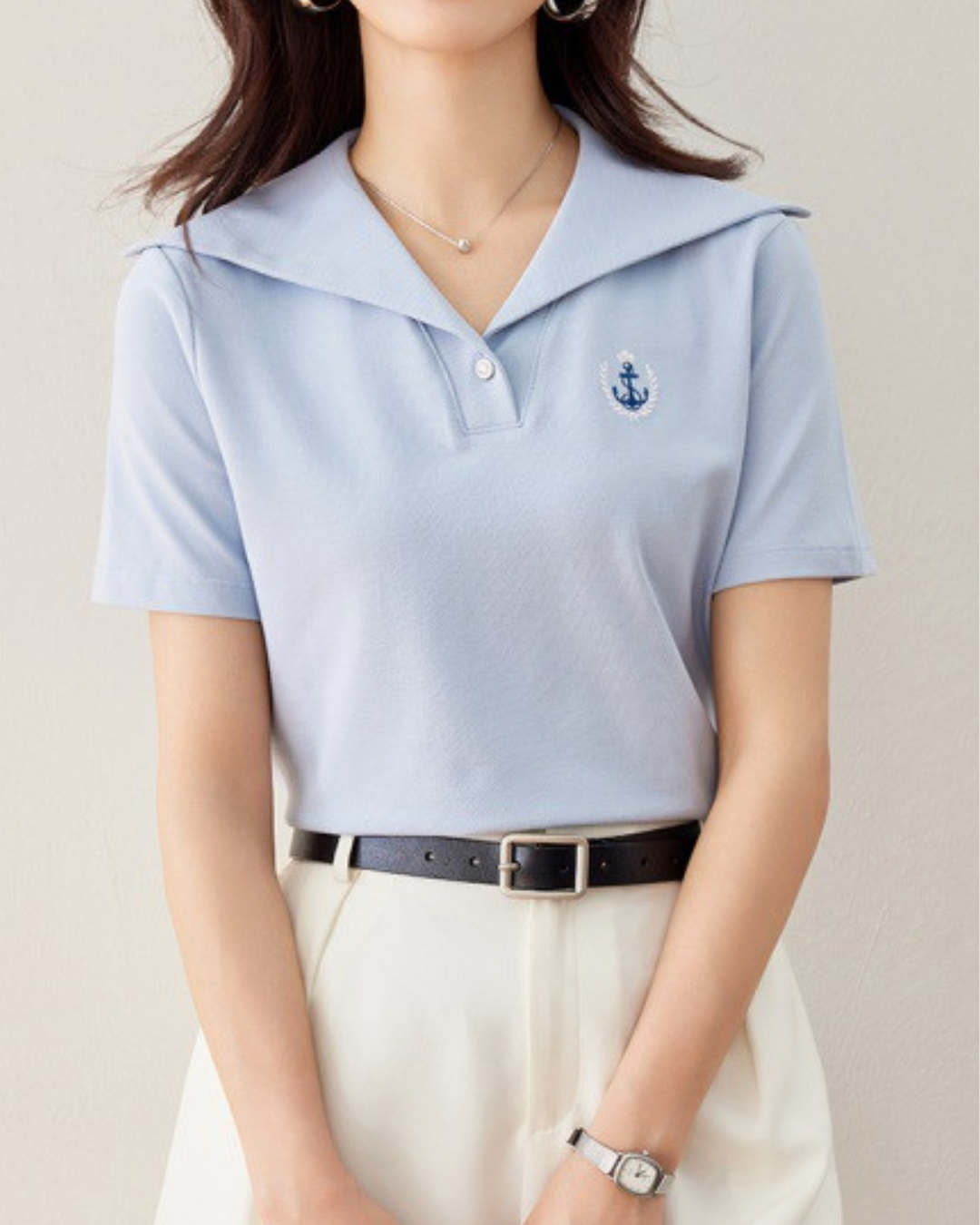 Clair Sail Collar T-Shirt