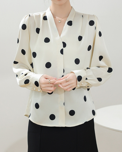 Elise Dot Soft Blouse