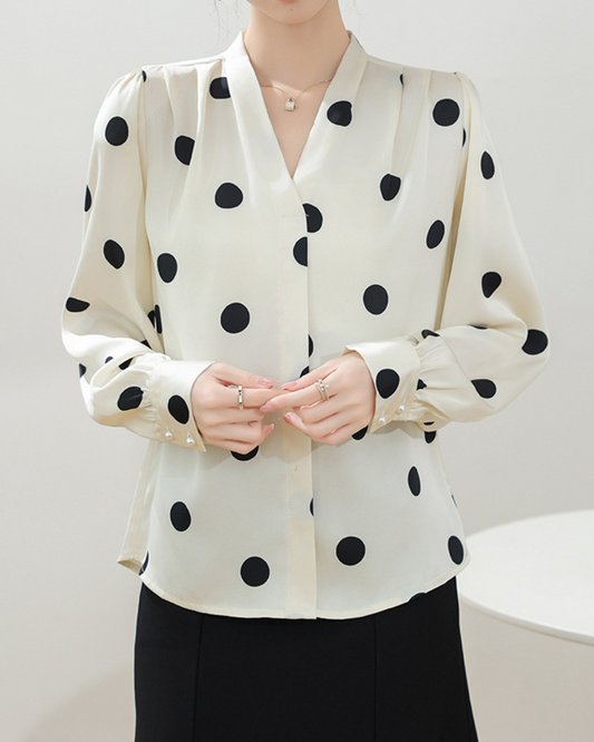 Elise Dot Soft Blouse