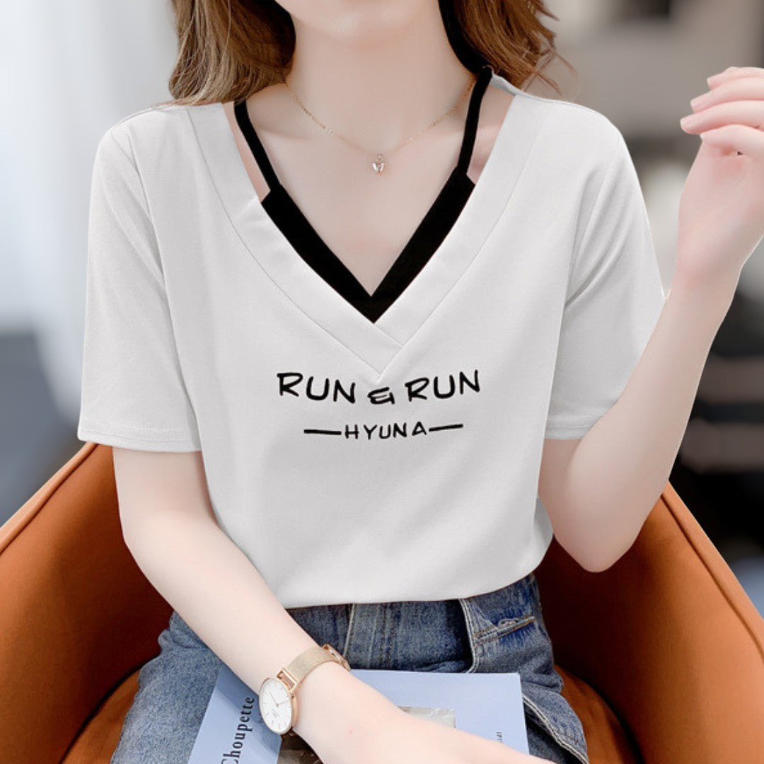 Elva Layered V Vibe T-Shirt