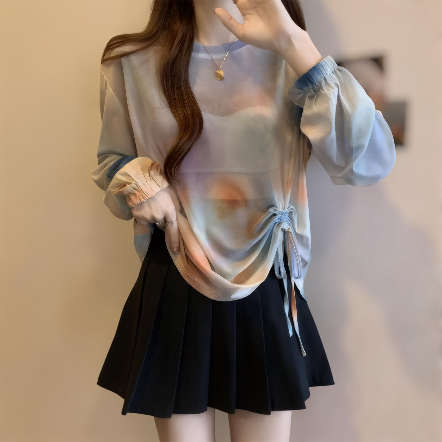 Mira Haze Side Draw Blouse