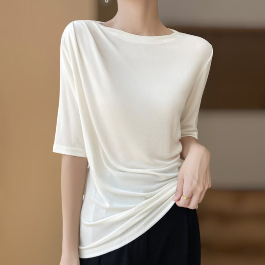 Elise Drape Acetate T-Shirt