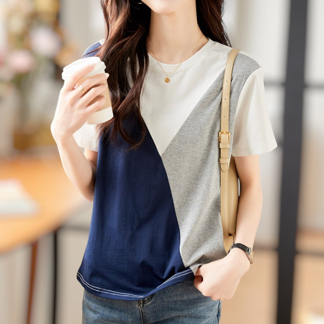 Mira Soft Block Cotton T-Shirt