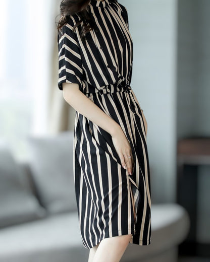 Eden Stripe Flow Midi Dress