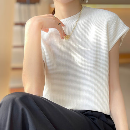 Lena Calm Ribbed Knit Tee