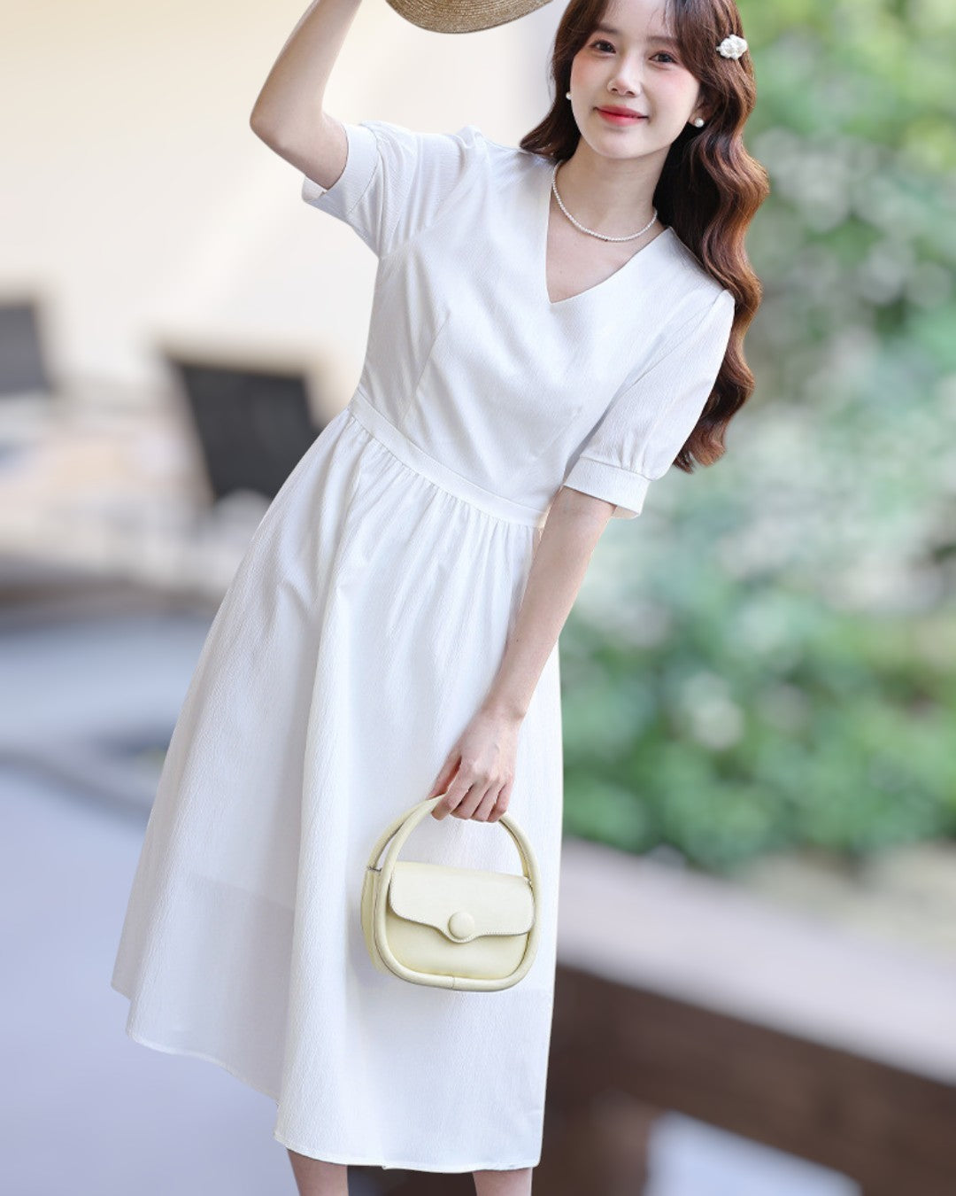 Arden Light Pleat Midi Dress