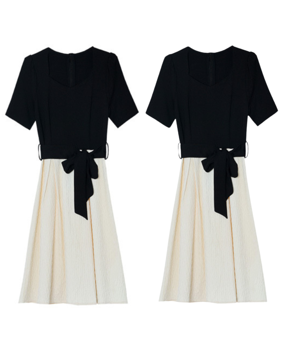 Vivian Contrast Bow Midi Dress