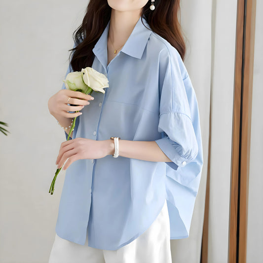 Elva Crisp Sleeve Poplin Shirt