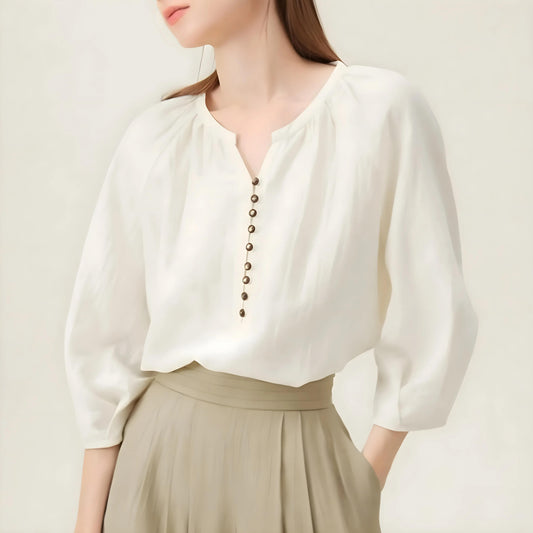 Maelle Calm Button Blouse