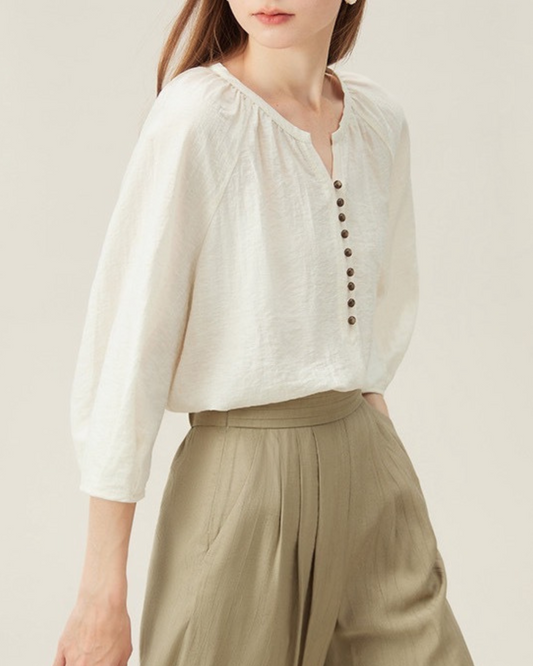 Maelle Calm Button Blouse