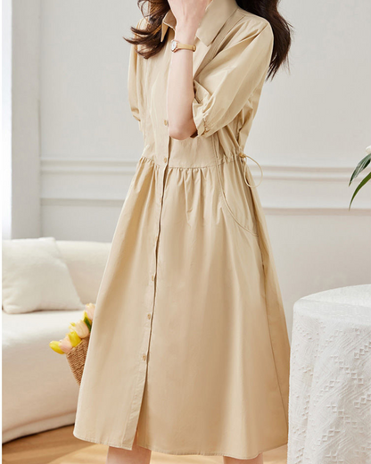 June Ease Cotton Shirt Dress