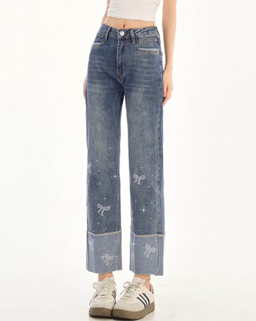 Livia Soft Bow Cuff Denim