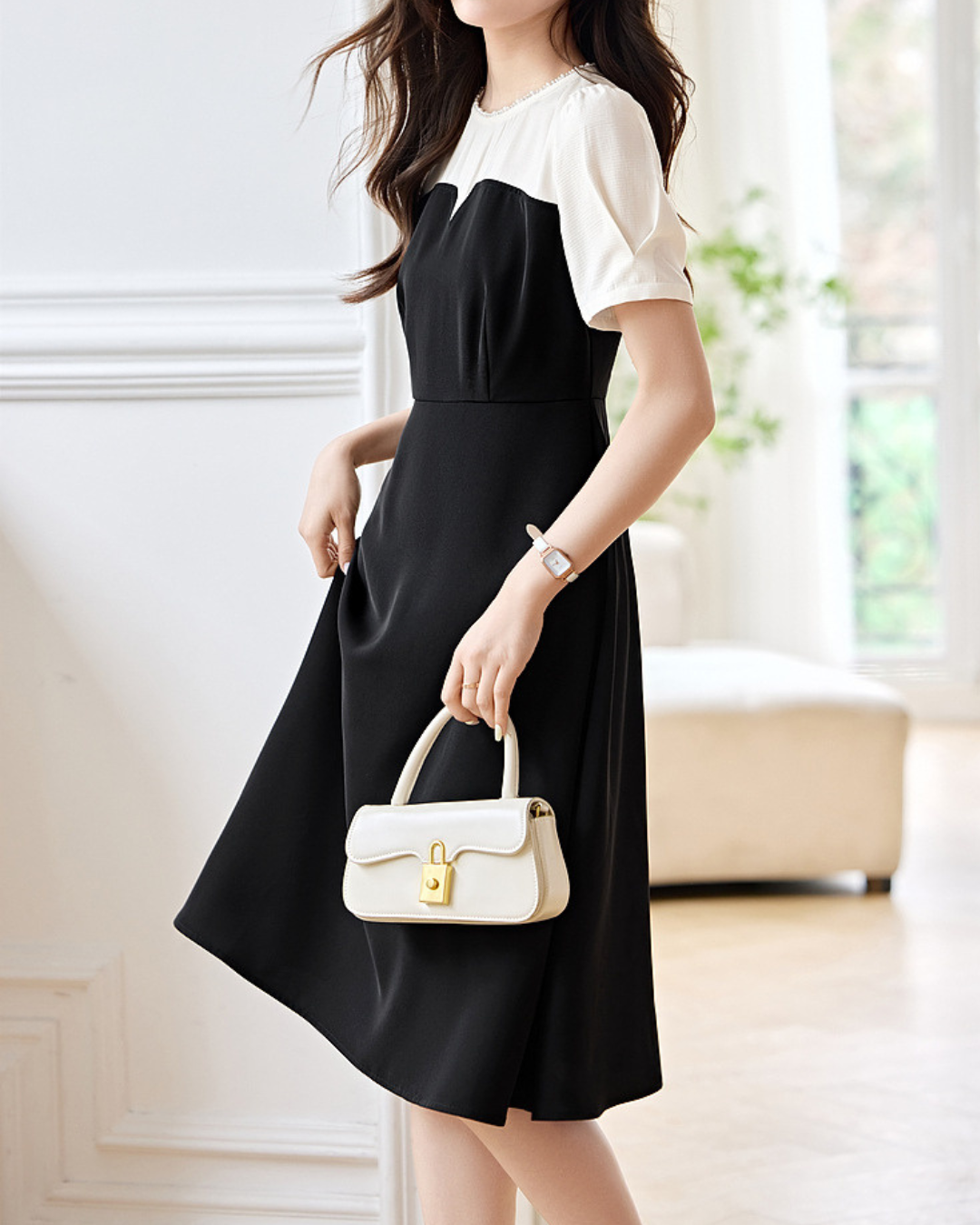 Elise Soft Contrast Day Dress