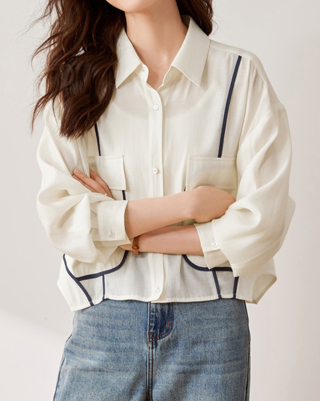 Mara Line Relaxed Collar Shirt