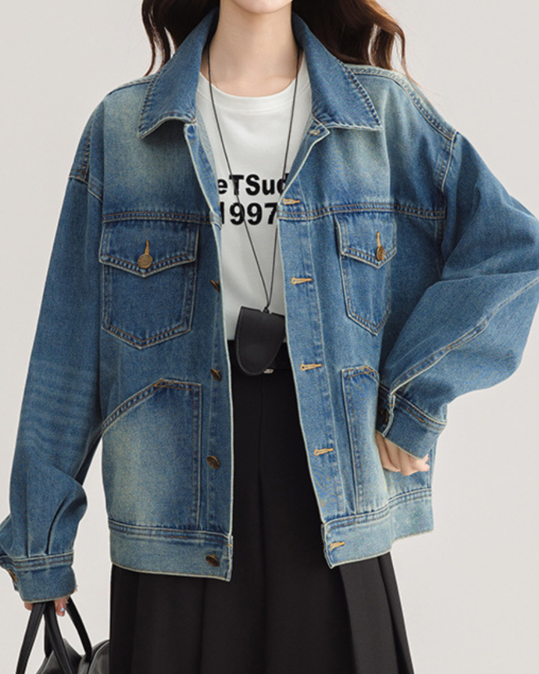 Noelle Light Fade Denim Jacket