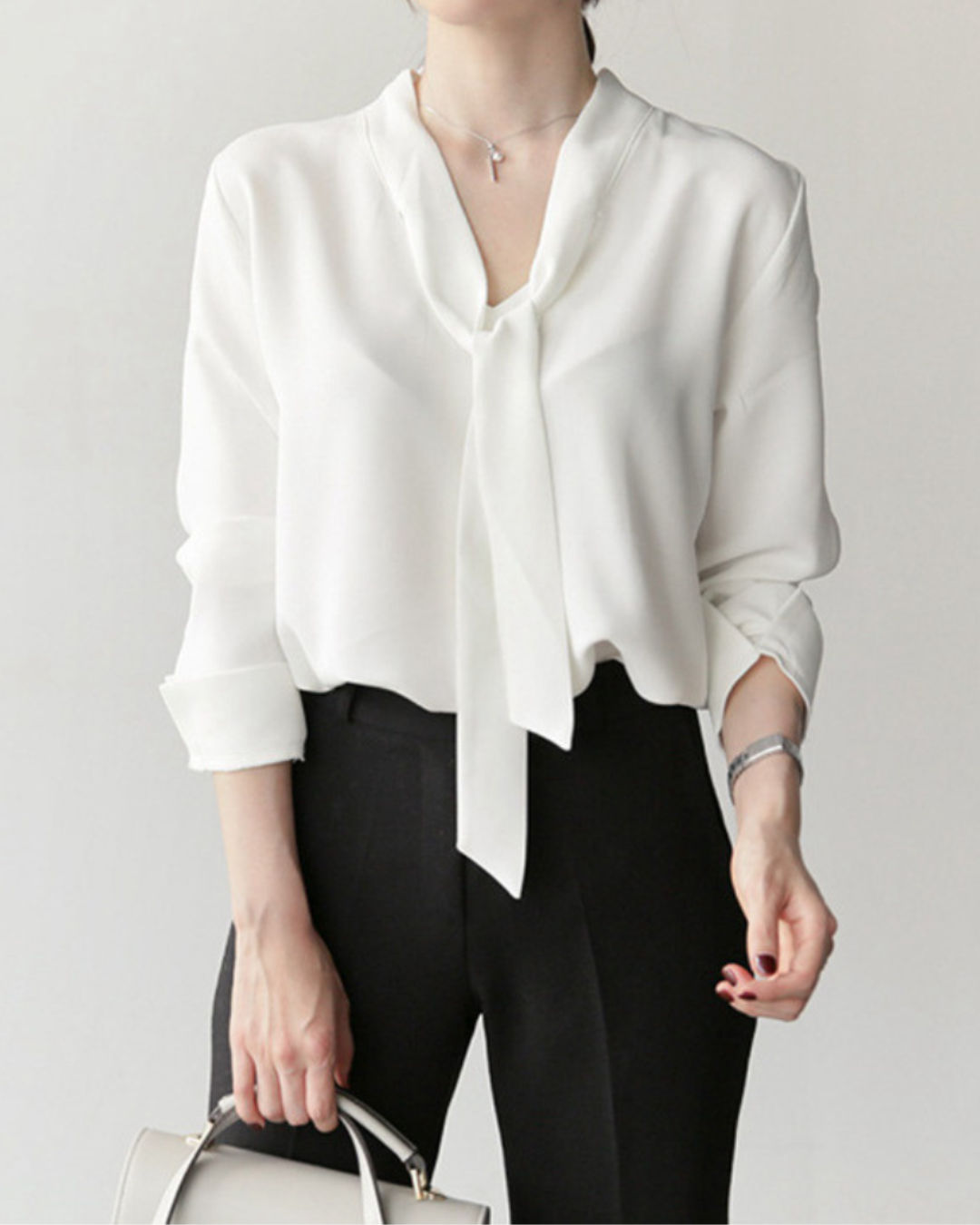 Adele Tie Soft Collar Blouse